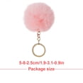 thumbnail image 1 of Baohd Fuzzy Ball Keychain Supple Comfortable Lovely Key Rings Adorable Practical Key Chains Women for Children Adults Elderly Students Pink 5cm, 1 of 5