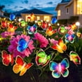 thumbnail image 2 of Rirool 2 Pack Solar Garden Lights Outdoor, Multicolor Butterfly Swaying LED Stake Lights Waterproof Solar Powered Yard Lights for Pathway Lawn Patio Garden Landscape Decor Gifts, 2 of 8