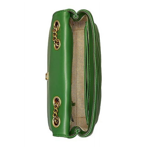 Tory Burch Kira Basil Chevron Leather Purse, Small Convertible