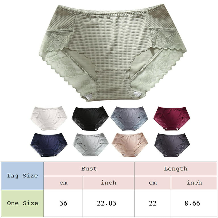XZHGS Graphic Prints Winter Brief Women Ice Silk Seamless Panties Mid Waist  Breathable Thin Ice Silk Jacquard Lace Briefs Womens Briefs Cotton
