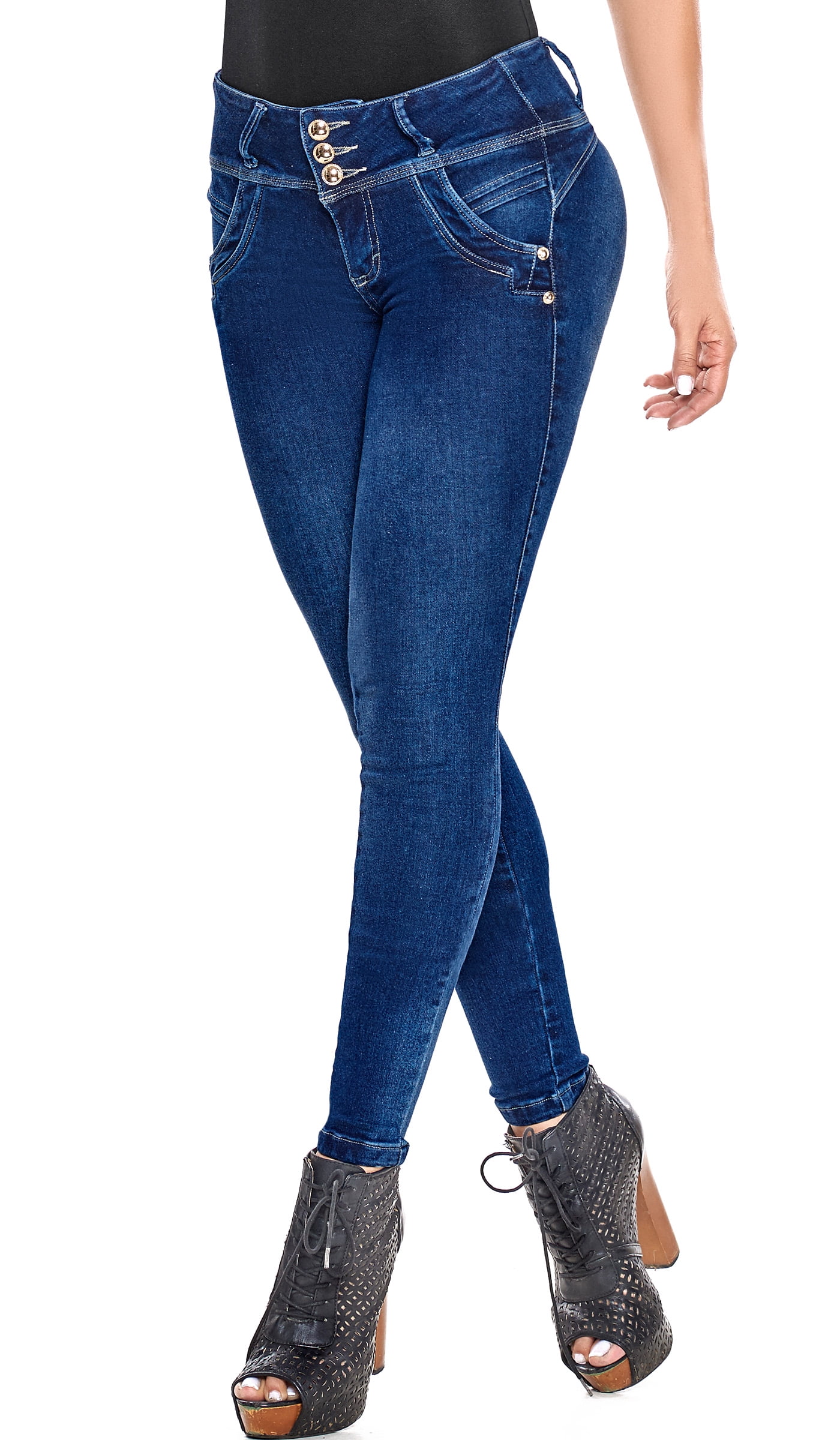 2016 Jeans Colombianos Levanta Cola Blue Denim Butt Lifter