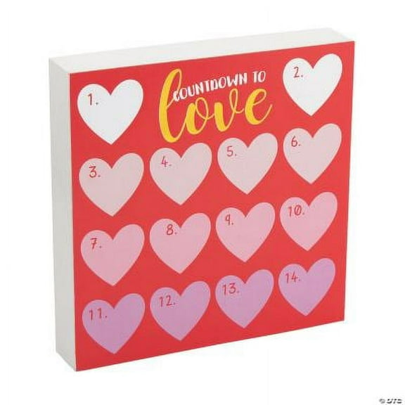 Countdown to Love Tabletop Sign, Valentine's Day, Home Decor, 1 Piece