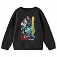 thumbnail image 3 of My Hero Academia Season 6 Heroes Group Art Crew Neck Long Sleeve Youth Black Sweatshirt-Small, 3 of 5