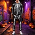 thumbnail image 2 of CONFREE Halloween Mens Tracksuit 2 Peice Lined Sweat Suit for Men Hallowmas Skeleton Graphic Hoodies Joggers Outfits Cozy Fall Winter Sweatsuits Set, 2 of 7