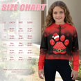 thumbnail image 7 of Xixirimido Christmas Snowflake Paw Red Pattern Girls' Hoodies Sweatshirts with Pocket Half Zipper Pullover Crop Tops for Teen Girls Long Sleeve Sweater Size 13-14, 7 of 7