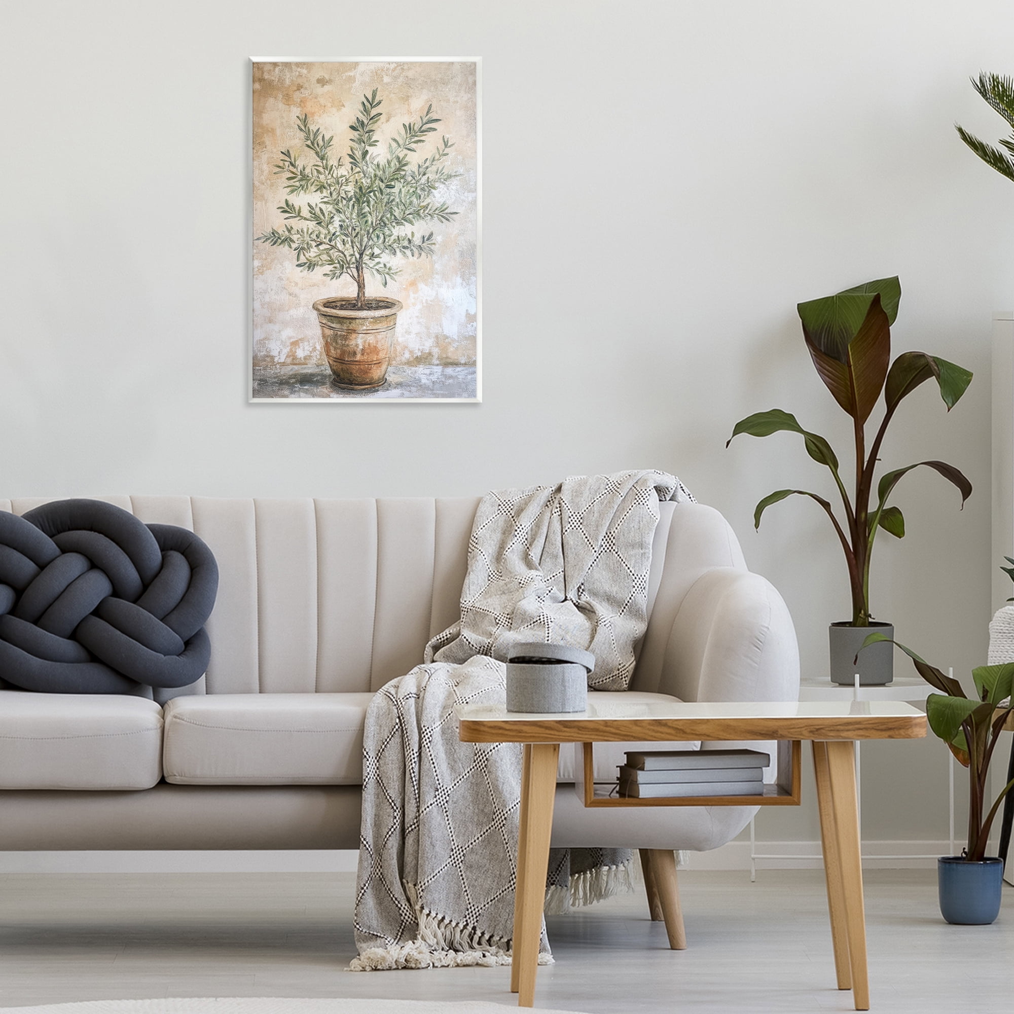 Stupell Industries Mediterranean Potted Olive Wall Plaque Art, design by Petal Prints Design