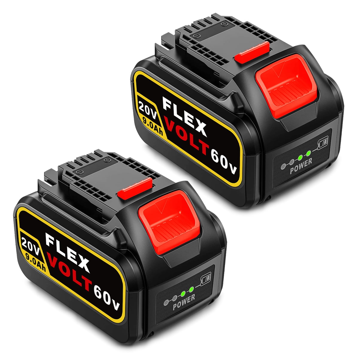 2 Pack 20v/60v 9Ah DCB606-2 DCB609-2 Battery for DEWALT 20v 60v Max 9Ah DCB609 6Ah DCB606 Flexvolt Battery 20V Max XR 8Ah DCB208-2 6Ah DCB206-2 5Ah DCB205-2 4Ah DCB204-2 Lithium-ion Battery