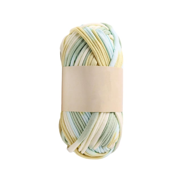 Fil à Tricoter pour Tapis Fil Tubulaire Lavable Fil de T-shirt pour Crochet Tapis Vert Jaune