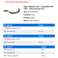 thumbnail image 2 of Upper Radiator Hose - Compatible with 1989 - 1995 Chevy S10 1990 1991 1992 1993 1994, 2 of 2