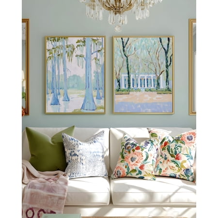 Whimsical Southern Garden District Charleston Marsh Home Cottagecore Grandmillennial Bedroom Set 2 Unframed Paper Print