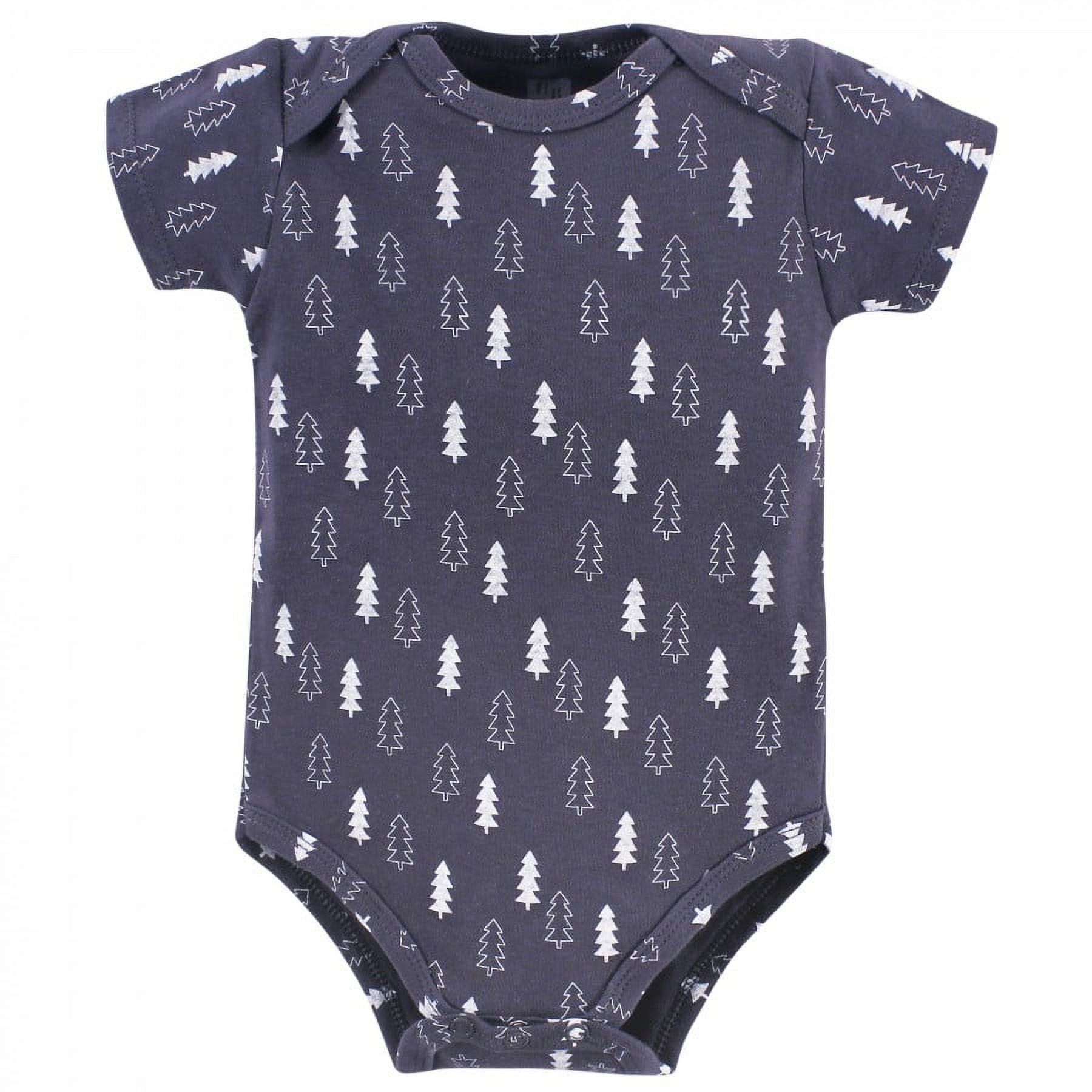 Hudson Baby Short Sleeve Bodysuits, 5-Pack, Newborn- 24 Months