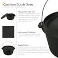 thumbnail image 3 of Sunnydaze 8-Quart Pre-Seasoned Cast Iron Dutch Oven with Lid and Handle, 3 of 8