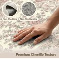 thumbnail image 6 of ODIKA 4'x6' Washable Area Rug Stain Resistant, Low Pile, Easy Care Pink Long Vintage Motif Repeating Cluster Ornate Sage Bathroom for Dorm Room, Small Living, 6 of 7