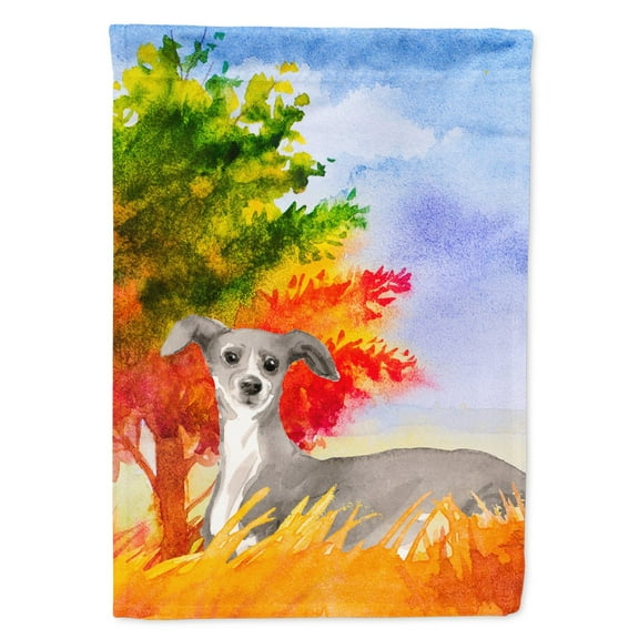 Carolines Treasures CK1939GF Fall Italian Greyhound Flag Garden Size  Small multicolor