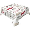 thumbnail image 2 of Spring Tablecloth Square 60x60 Inch,Sage Green Wild Flowers Table Cloth,Stain Resistance Polyester Seasonal Summer Floral Table Covers for Kitchen Dining,Small Tablecloth for Parties Picnic, 2 of 6