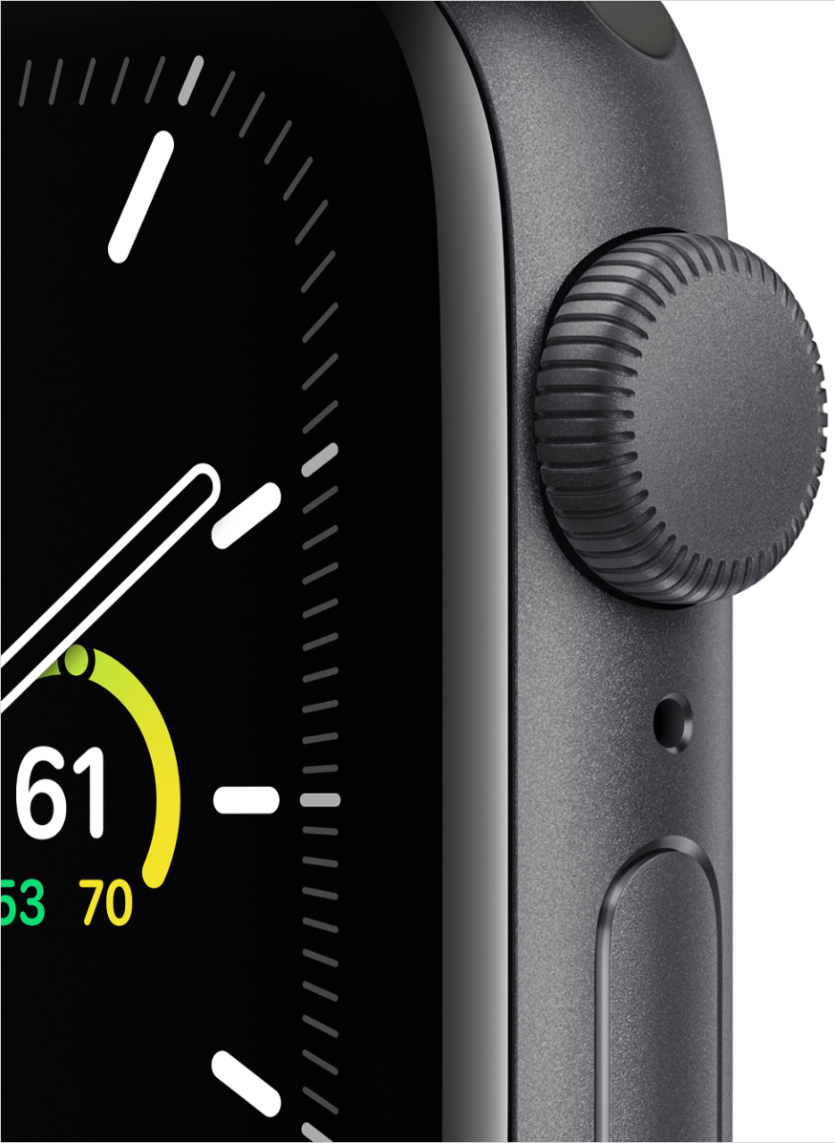 Restored Apple Watch SE GPS, 40mm Space Gray Aluminum Case with Black Sport Band - Regular (Refurbished)