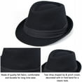 thumbnail image 6 of Kids-Boys Classic Panama-Fedora-Hat Trilby Manhattan-Structured Jazz Wool Cap 4-8Yrs, 6 of 7