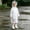01 White, variant on Freshbabe Kids Blue Transparent Hooded Raincoat, Waterproof Button Rain Jacket, For School & 4Th Of July Outdoor