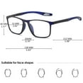 thumbnail image 2 of KOOSUFA Mens Blue Light Blocking Glasses Ultra Lightweight TR90 Stylish Eyewear Eyeglasses with Spring Hinges for Sport Computer Working Reading Gaming Dark blue, 2 of 8
