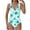 Multicolor1, variant on Women's One Piece Swimsuit Flattering Sleeveless Casual Printed V Neck Tummy Control With Removable Padded Bra For Beach Vacation