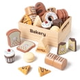 thumbnail image 1 of Juego de comida Kienvy Bakery de madera de Play Kitchen, 10 unidades, para niños, 1 of 7