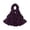 07#Dark Purple, variant on Chiffon Head Wraps for Women - Solid Color Fashion Bubble Chiffon Scarf Hijab Green One Size