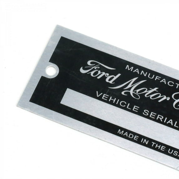 Vintage Parts USA FORD VIN NAME DATA PLATE FORD MOTOR COMPANY DATA PLATE SERIAL