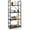 Black, variant on CAPHAUS 4 Tier Bookshelf, 24 Inch Width Free Standing Shelf, Industrial Book Shelves for Home Office, Bookcase Shelf Storage Organizer, Living Room, Kitchen,Rustic Oak Vintage Shelves & Metal Frame