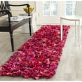 thumbnail image 4 of SAFAVIEH Rio Cassandra Confetti Polyester Shag Runner Rug, Fuchsia/Multi, 2'3" x 9', 4 of 10