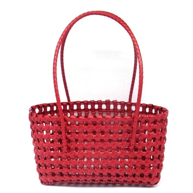 Bolso tejido cuadrado de PE para playa - Estilo bohemio y resistente al agua, ideal para vacaciones o paseos diarios. ¡Llévalo a todos lados con estilo! 🌴🧺