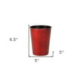 thumbnail image 2 of 5" Red Recycled Plastic Indoor Outdoor Round Pot Planter, 2 of 5