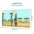 thumbnail image 3 of Balery African Women Mouse Pad ,15.8x29.5 In Large Gaming Mouse Pad Desk Mat Long Non-Slip Rubber Stitched Edges,Waterproof Mousepad Desk Mat For Gamer Office Home, 3 of 9