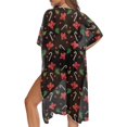 thumbnail image 5 of HELLHERO Dark Christmas Style Beach Cover Up Breathable Polyester Casual Bathing Suit Cover Up, 5 of 6