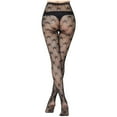 thumbnail image 3 of Kilaqueen Fashion Fishnets Sheer Tights for Women, Sexy High Waist Mesh See Through Hollow Out Pantyhose Nylon Black Lace Fish Net Stockings Leggings, 3 of 4