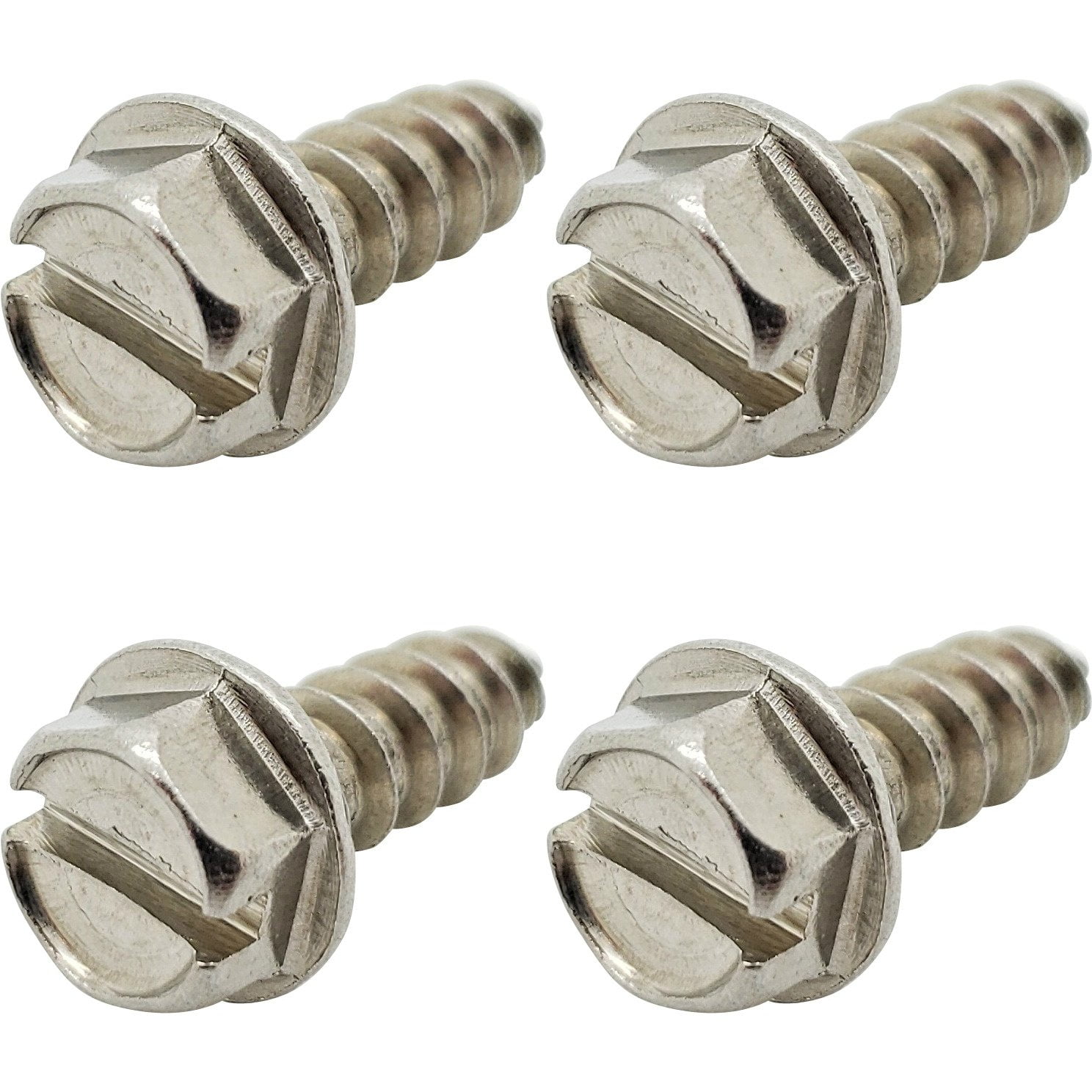 Four (4) Stainless Steel License Plate Screws (BCP253)