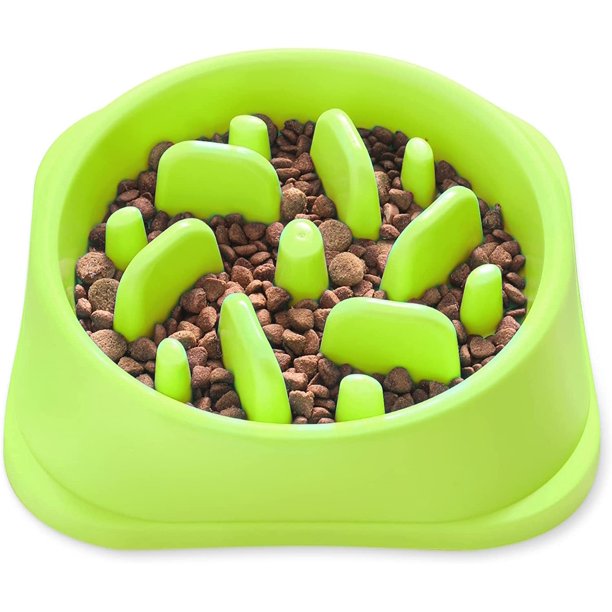 Cuencos para perros de alimentación lenta, rompecabezas, antitrago, hinchazón interactiva, duradero, prevención de asfixia, cuenco para perros saludables