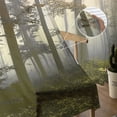 thumbnail image 5 of Sheer Curtains 84 inches Long, Fall Foggy Forest Shades of Pink and Yellow Light Filtering Sheer Window Curtains Rod Pocket Voile Drapes for Bedroom Living Room, 52"W x 84"L 2 Panels, 5 of 7