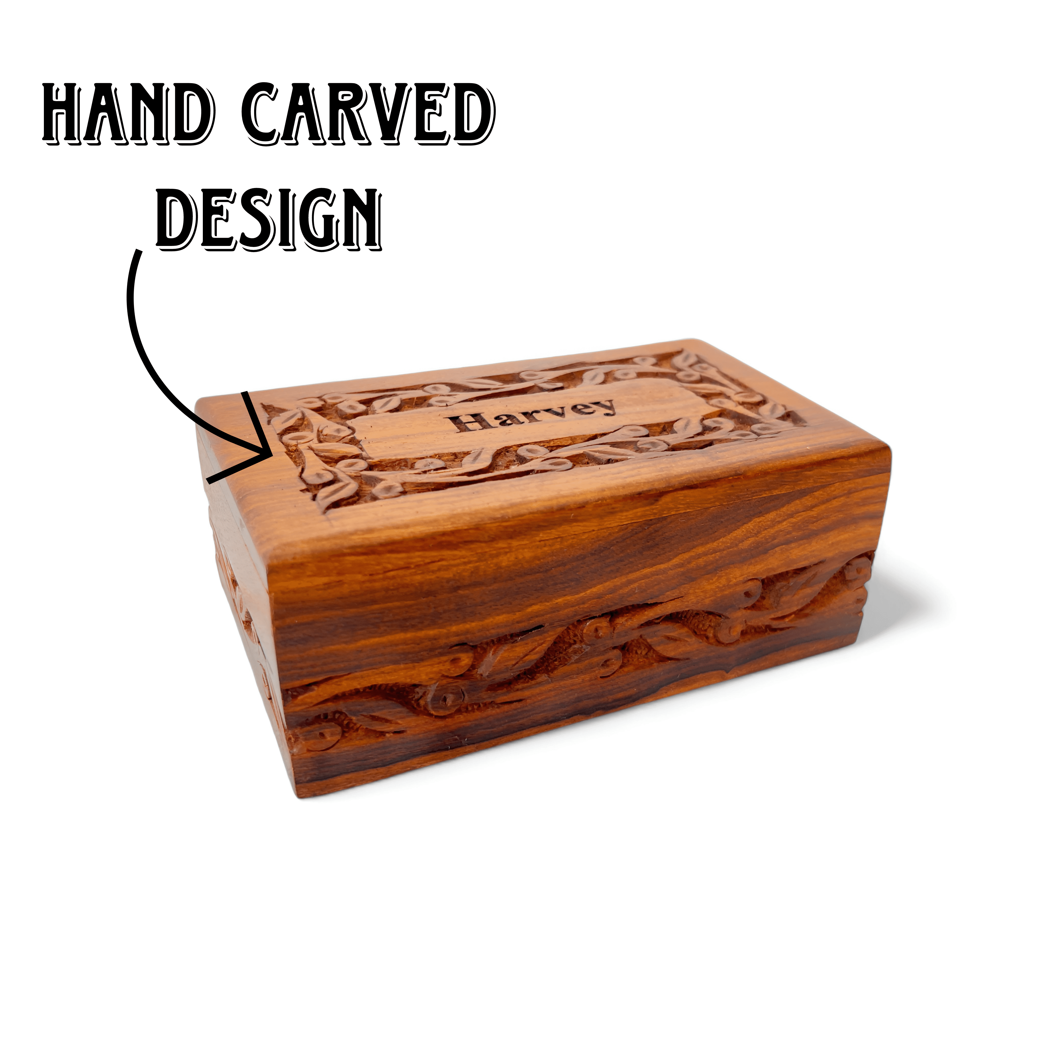 Personalized Handmade Rosewood Urn for Human Ashes - Cremation Wooden Keepsake Box - Elegant Memorial Trauer Box