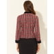 thumbnail image 4 of INSPIRE CHIC Chaqueta Blazer De Tweed Con Cuello De Vevelt Elegante Para Mujer rojo S, 4 of 6