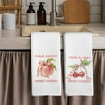 thumbnail image 3 of Funny Kitchen Towels - Humor Sarcastic Trendy Preppy Dish Towels, Coquette Retro Peach Cherry Decorative Absorbent Dishcloths Hand Towels Set of 2 for Kitchen Decor 18x26 Inches, 3 of 6