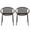 Black, variant on DEGUO Patio Dining Chairs Stackable Chairs with Breathable Design Modern Simple Art Style (Set of 2),Metal Legs+Plastic backrest,Green