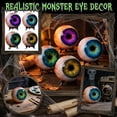 thumbnail image 2 of Realistic Monster Eye Decor Purple 1 Piece Spooky Halloween Tabletop Decoration, 2 of 7