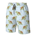thumbnail image 4 of Salouo Cartoon Sea Turtle Pattern Swim Trunks for Men,Men's Hawaiian Bathing Suit Swimsuits Quick Dry Swimming Board Shorts Beach Shorts with Pockets-, 4 of 6