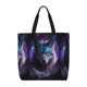 thumbnail image 1 of Fotbe Purple Sky Wolf Bolsa Tote con Estampado para Mujer, Bolsos con Cremallera, Bolsa de Hombro Casual de Gran Capacidad con Bolsillos Internos, 1 of 7
