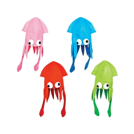 Novelty Assorted Color Squid Hat Costume Party Hat