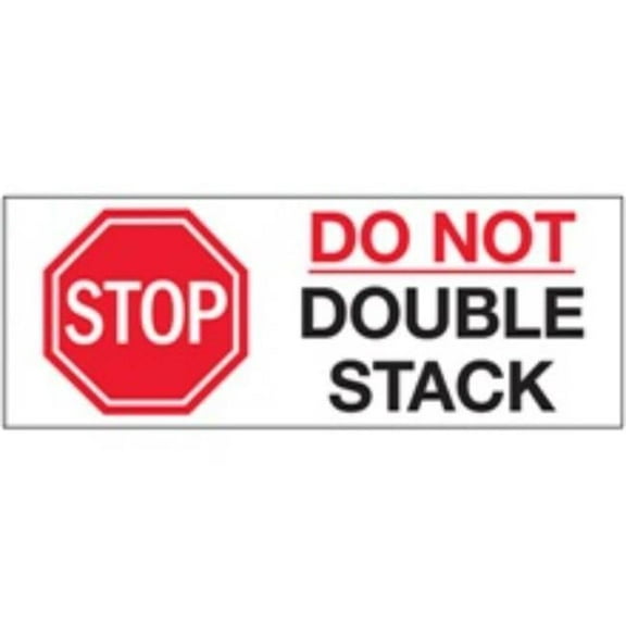 Partners Brand DL7012 3 x 8 in. Stop Do Not Double Stack Labels