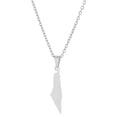 thumbnail image 2 of Collar Con en Forma Mapa Palestina Accesorio Diario (superficie Color Acero), 2 of 2