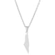 thumbnail image 3 of Collar Con en Forma Mapa Palestina Accesorio Diario (superficie Color Acero), 3 of 4