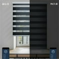 thumbnail image 4 of Yoolax Motorized Blinds Remote Voice Control Electric Zebra Blinds Smart Blind for Windows(95% Shading Carbon Black,37"W x 72"H), 4 of 6