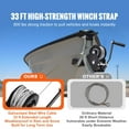 thumbnail image 3 of KFFKFF Hand Winch Heavy Duty Hand Crank 800 lbs 33 ft Steel Cable for Boat/ATV, 3 of 9